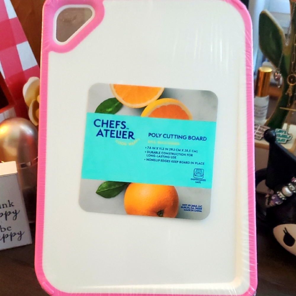 Pink and White Poly Cutting Board